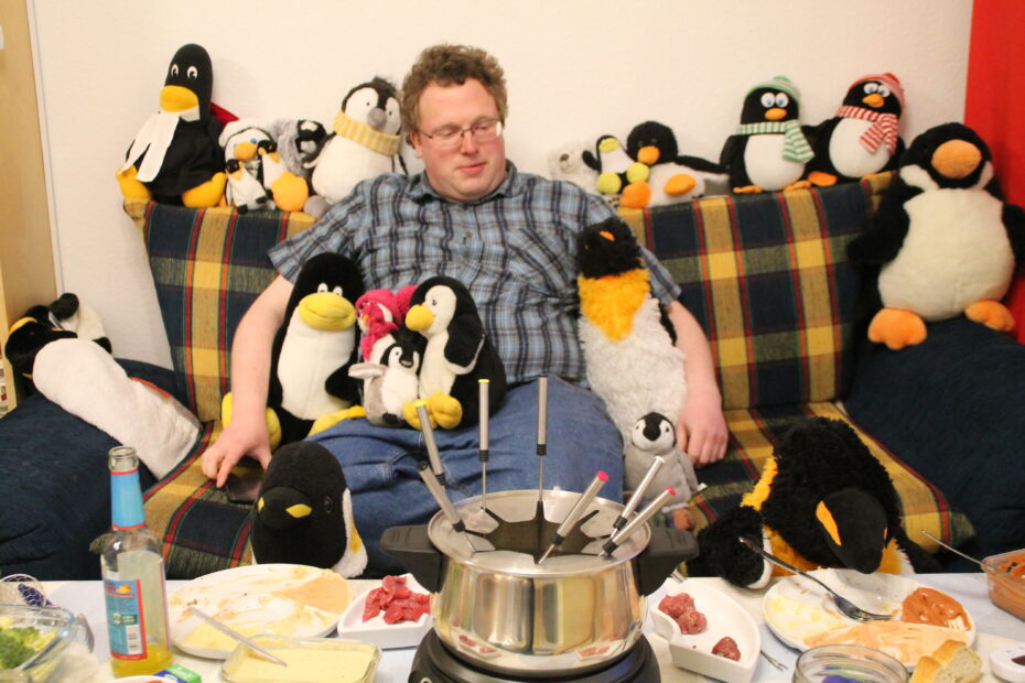 Pinguin-WG feiert Silvester